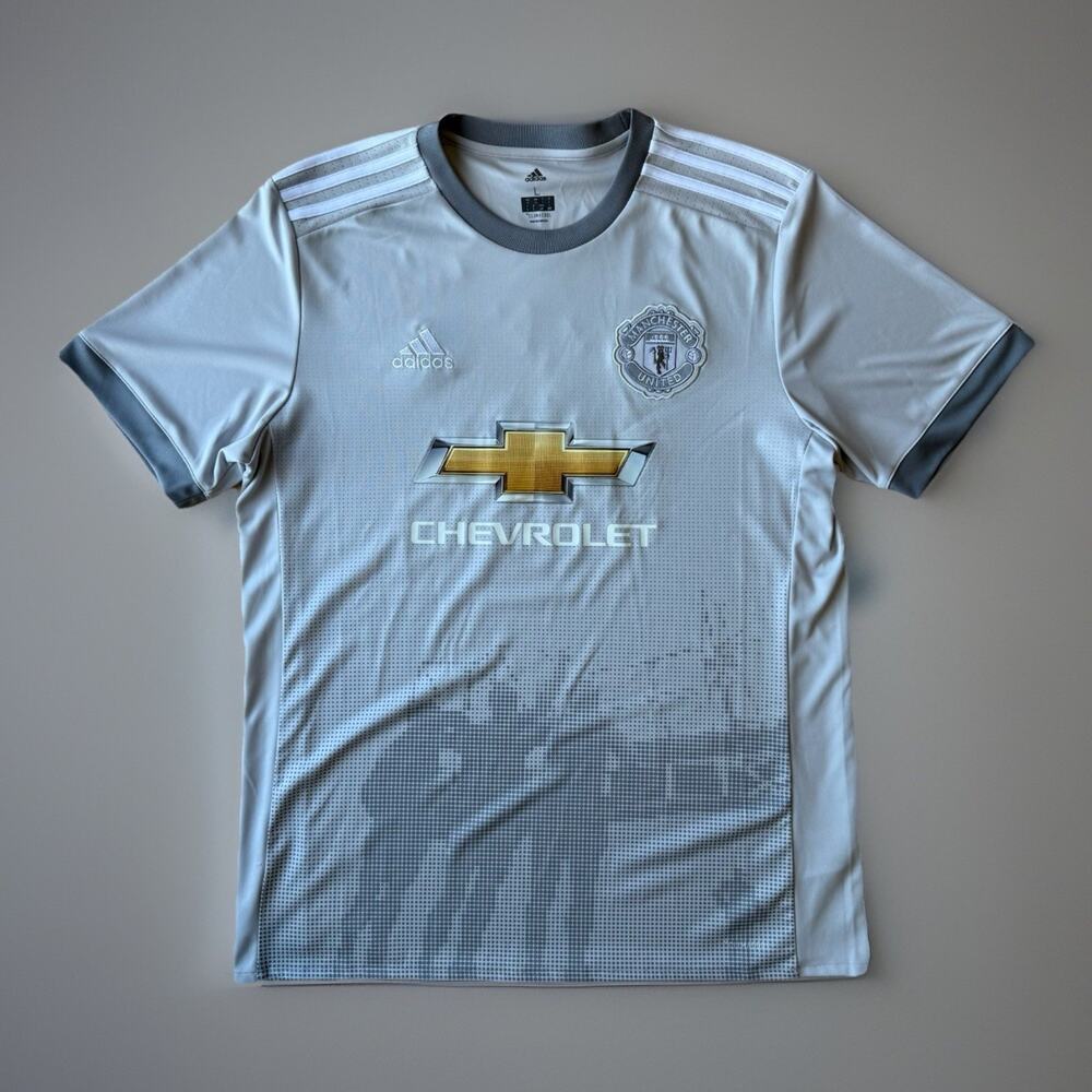 Manchester United Third Jersey Large Gray Adidas Palmer Sportswear Soccer Fifa